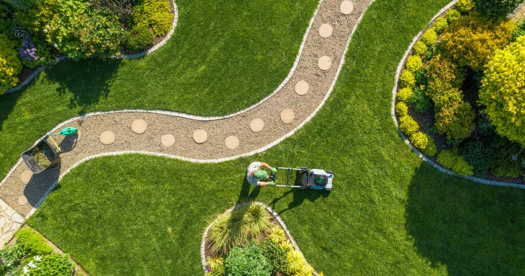 Birdseye View of Landscaping Job