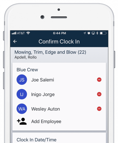 Crew Tracking Mobile App Clock in Out