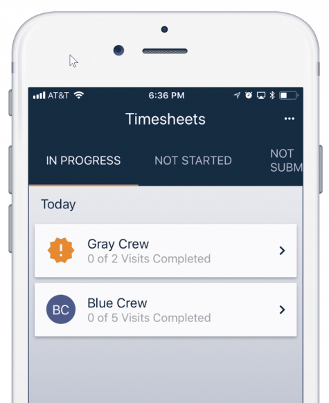Crew Tracking Mobile App Time Tracking
