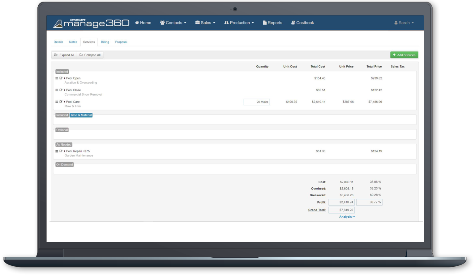 Landscape Maintenance & Estimating Software Manage360