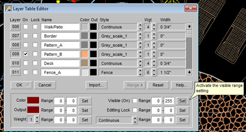 layer table editor